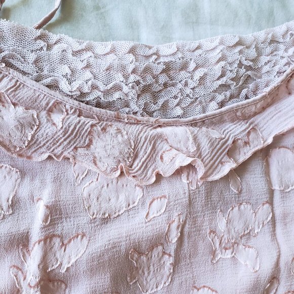 NWOT BCBGMaxAzria Runway Pink Silk Chiffon Dress - Picture 5 of 8